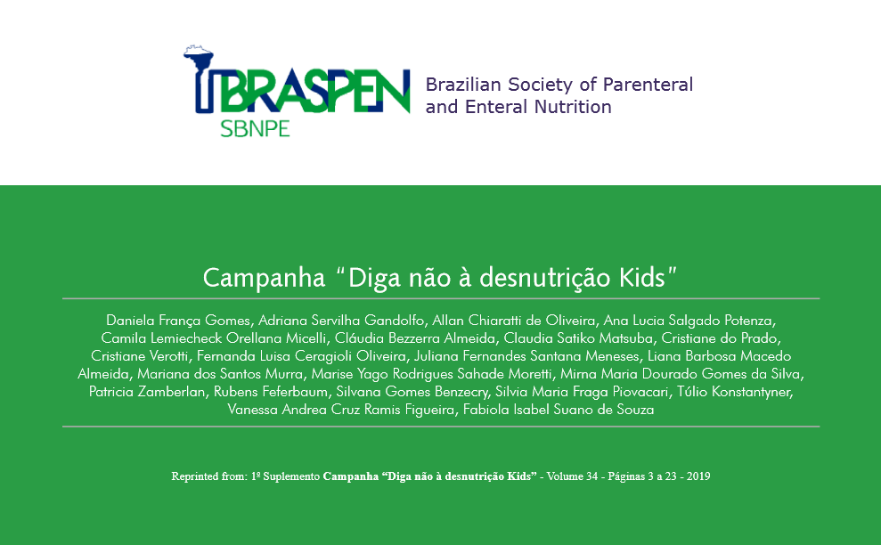 Campanha Diga não à Desnutrição Kids - BRASPEN