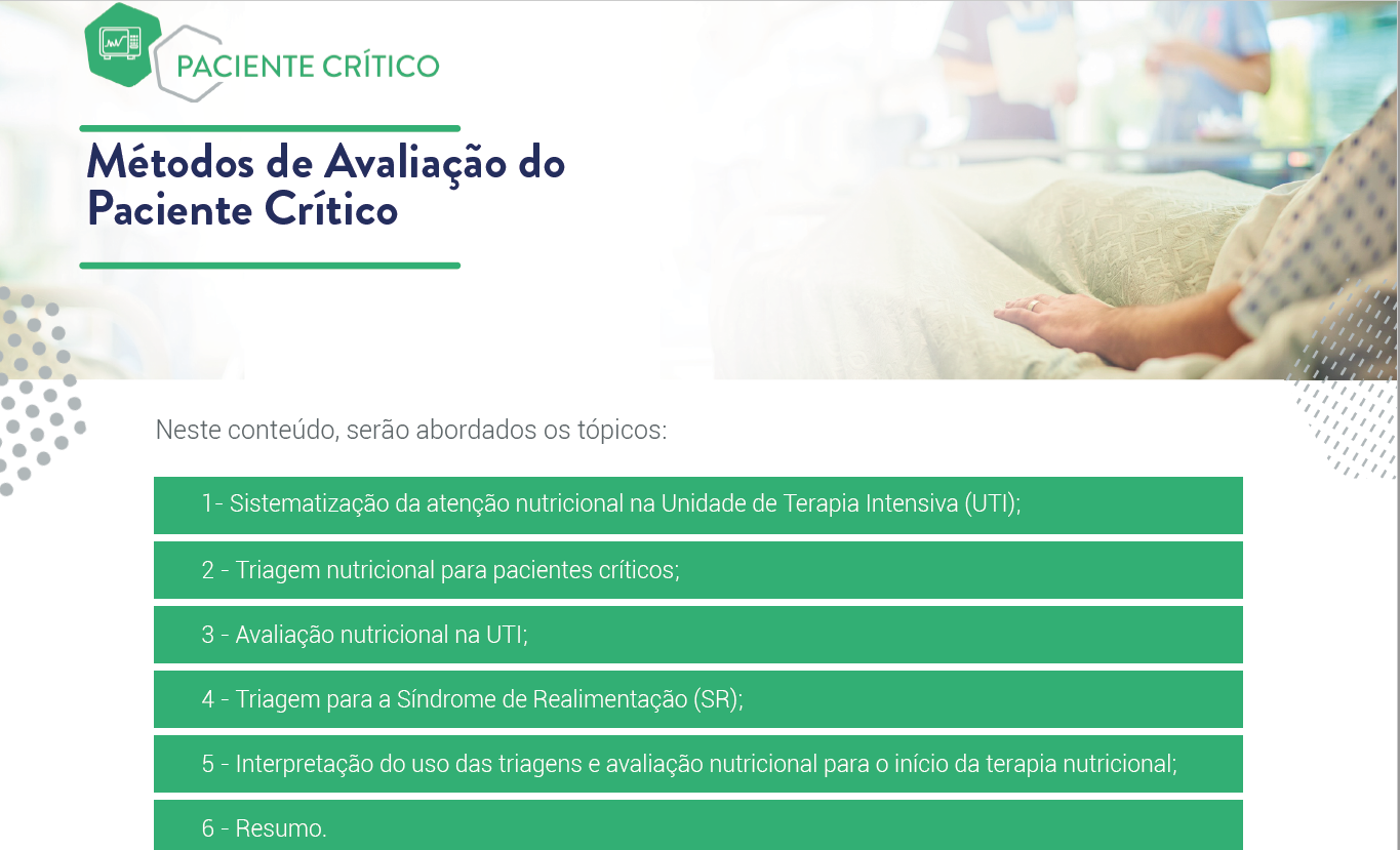 Métodos de Avaliação do Paciente Crítico