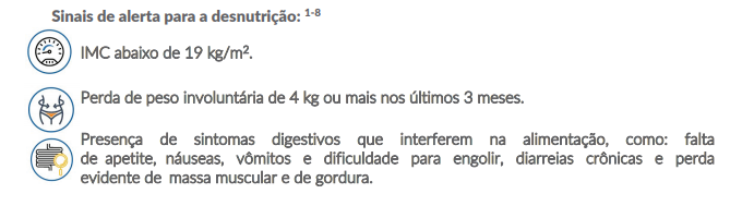 Sinais de alerta para a desnutrição 
