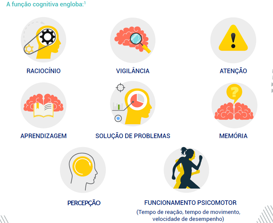 A função cognitiva engloba: