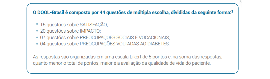 Medindo a qualidade de vida pelo Diabetes Quality Of Life Measure (DQOL)