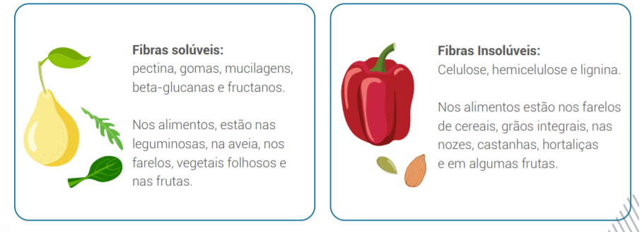 Fibras solúveis e insolúveis