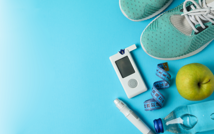 Utensílios para diabéticos, saúde e exercícios