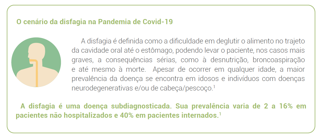 A disfagia é uma doença subdiagnosticada. Sua prevalência varia de 2 a 16% em pacientes não hospitalizados e 40% em pacientes internados.