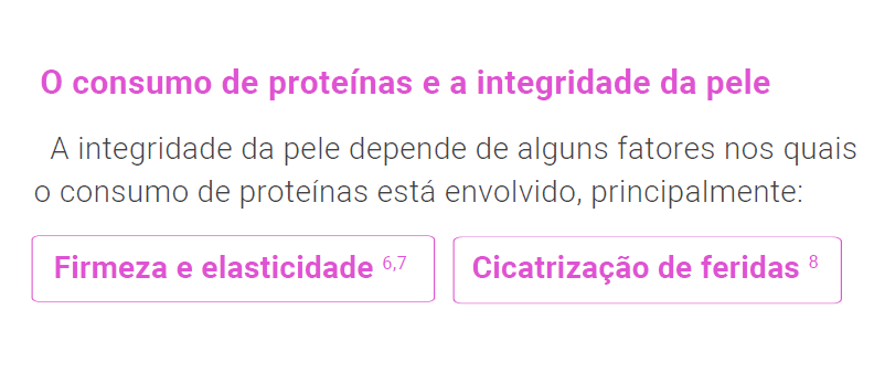 O consumo de proteínas e a integridade da pele