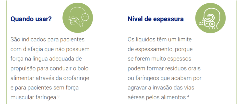 São indicados para pacientes com disfagia que não possuem força na língua adequada de propulsão para conduzir o bolo alimentar através da orofaringe e para pacientes sem força muscular faríngea.