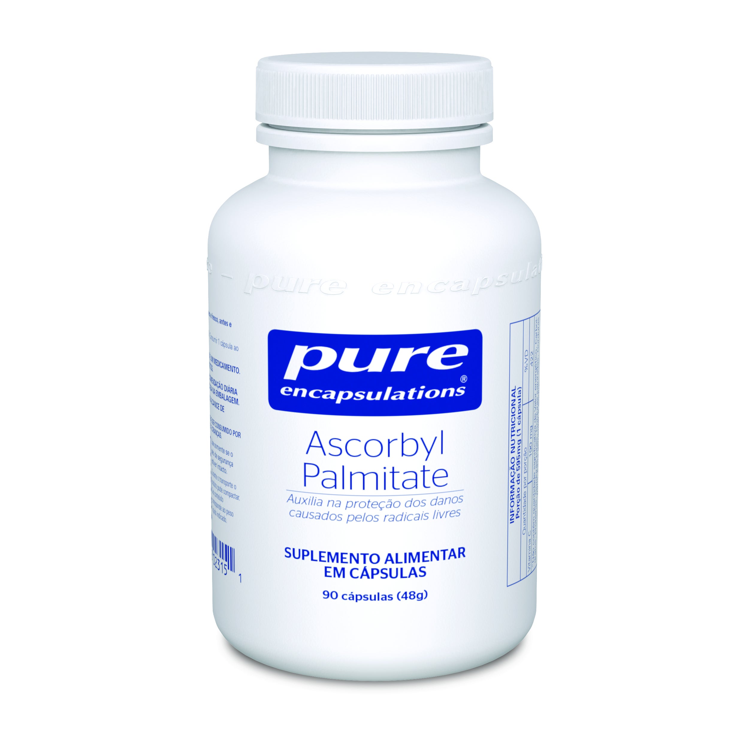 Suplemento Alimentar Pure Encapsulations Palmitato de Ascorbila - Vitamina C - 90 cápsulas