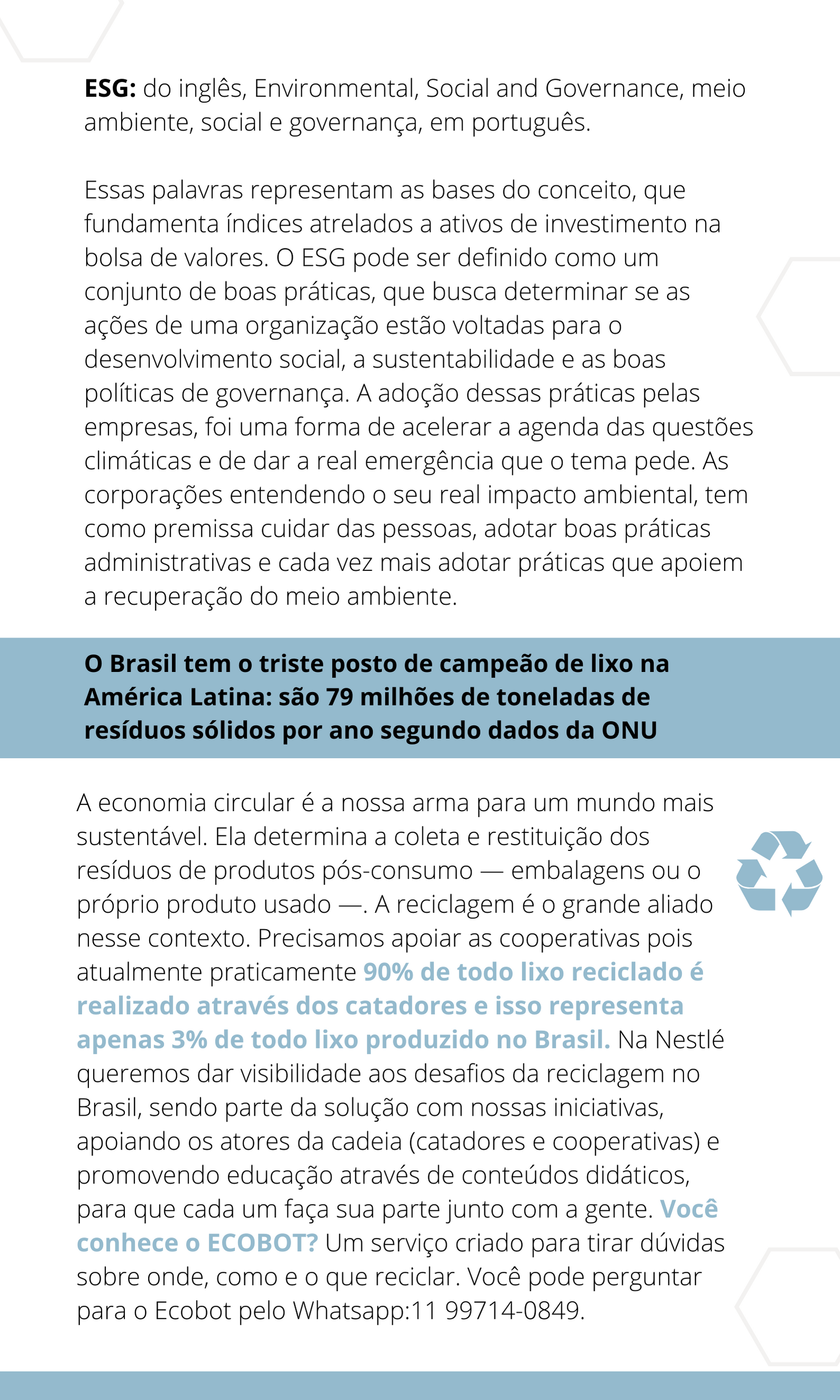 Nutrição e sustentabilidade 