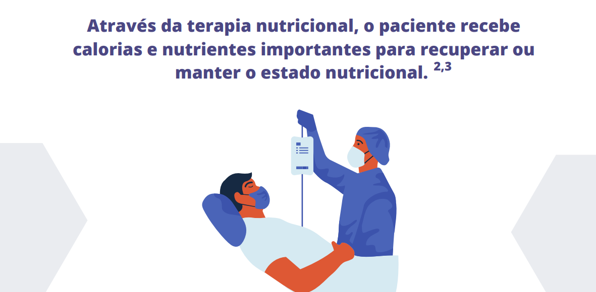 Através da terapia nutricional, o paciente recebe calorias e nutrientes importantes para recuperar ou manter o estado nutricional
