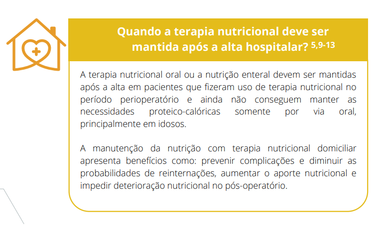 Quando a terapia nutricional deve ser mantida após a alta hospitalar? 5,9-13
