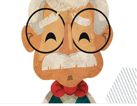Ilustração de um homem idoso