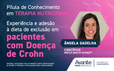 Pílula de Conhecimento | Experiência e adesão à dieta de exclusão em pacientes com doença de Crohn