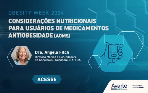 Obesity Week 2024 - Considerações nutricionais para usuários de medicamentos antiobesidade (AOMs): Dr. Angela Fitch