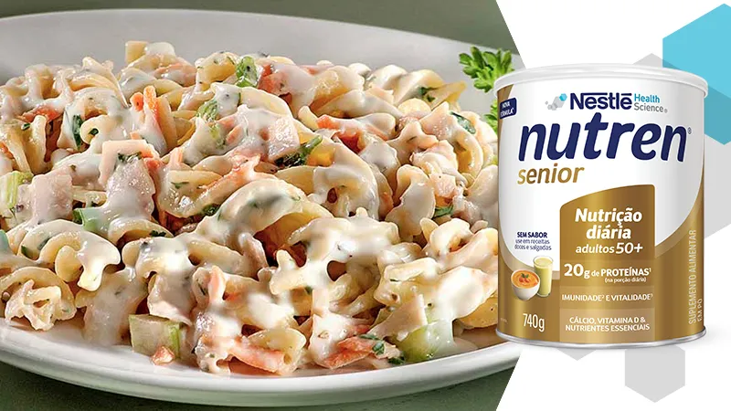 Salada cremosa de macarrão
