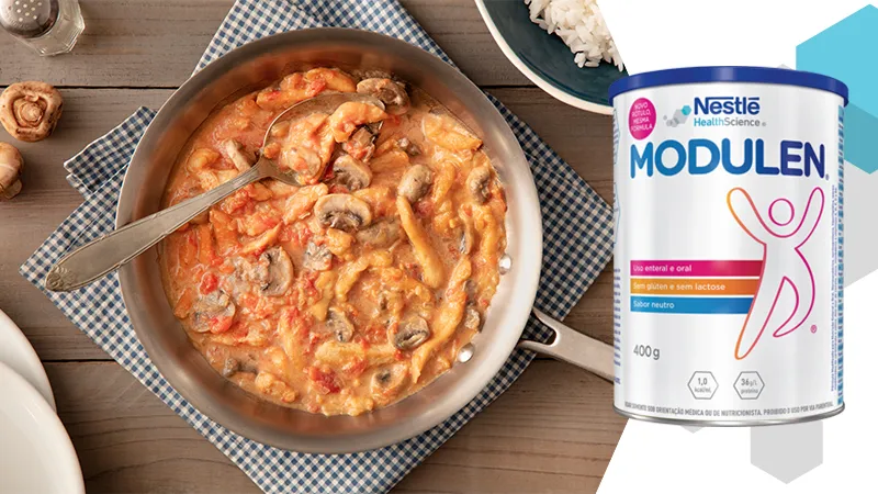 Releitura de strogonoff de frango com MODULEN®
