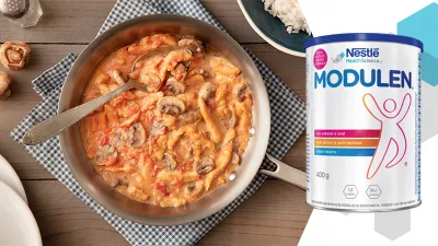 Releitura de strogonoff de frango com MODULEN®