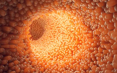 Alterações da mucosa do intestino com diarreia