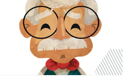 Ilustração de um homem idoso