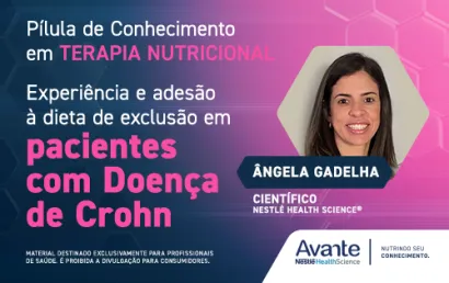 Pílula de Conhecimento | Experiência e adesão à dieta de exclusão em pacientes com doença de Crohn