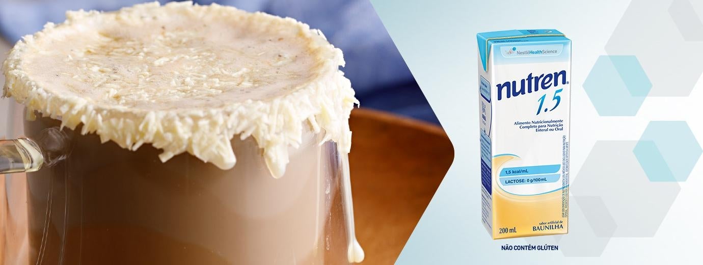 Latte de chocolate branco com Nutren®1.5