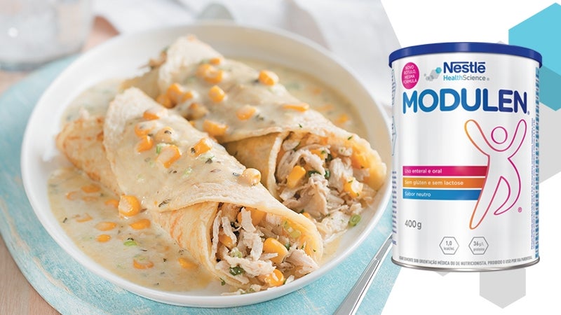 Panqueca de frango com MODULEN®